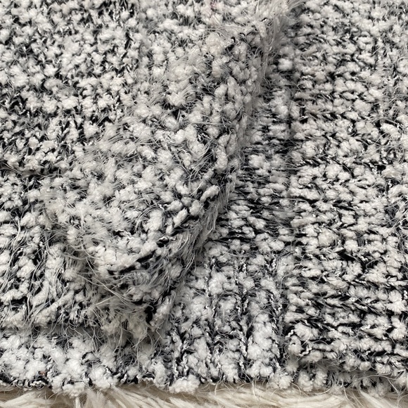 Janice Apparel Open Eyelash Cardigan ๐ White & Black - Picture 12 of 13